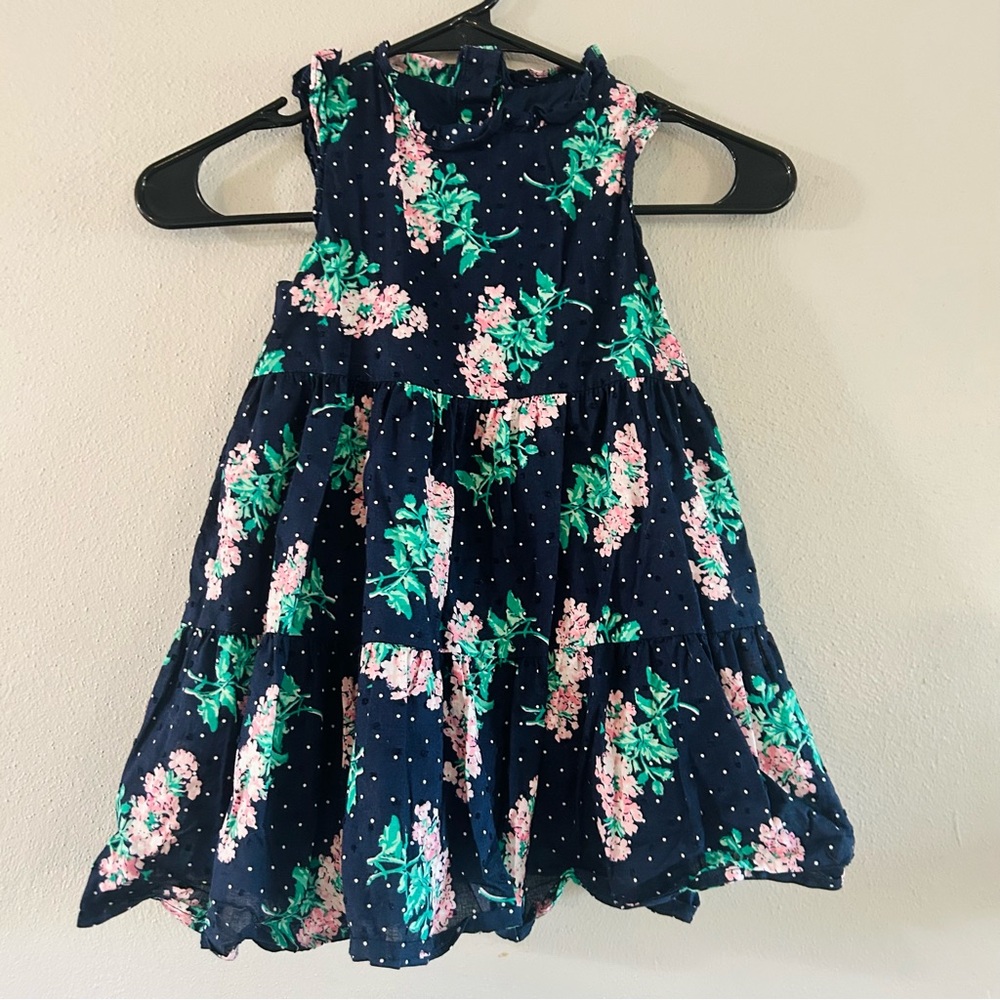 Janie and Jack Navy Floral Dress in Size 4